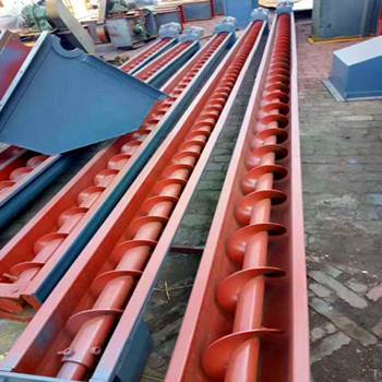 水泥廠螺旋輸送機 U型螺旋輸送設(shè)備 管式螺旋輸送機 傾斜輸送物料